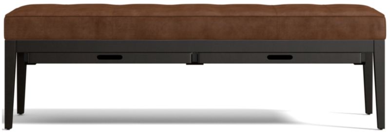 Nash Leather Large Tufted Bench with Tray - image 0 of 10