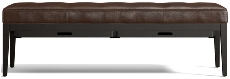 Nash Leather Large Tufted Bench with Tray - image 0 of 10