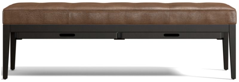 Nash Leather Large Tufted Bench with Tray - image 0 of 10