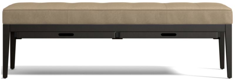 Nash Leather Large Tufted Bench with Tray - image 0 of 10