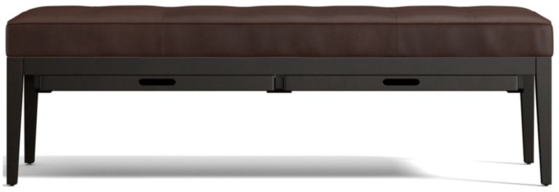 Nash Leather Large Tufted Bench with Tray - image 0 of 10