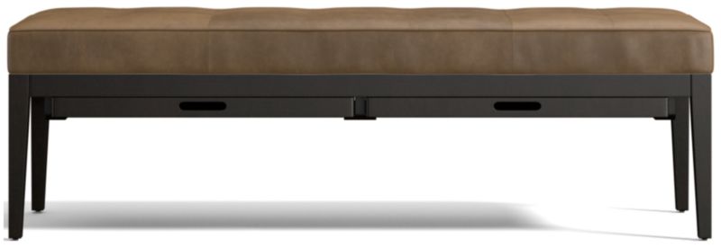 Nash Leather Large Tufted Bench with Tray - image 0 of 10