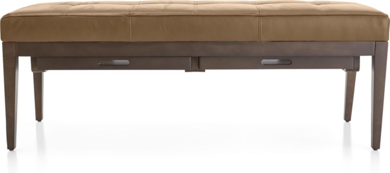 Nash Leather Small Tufted Bench with Tray - image 0 of 10