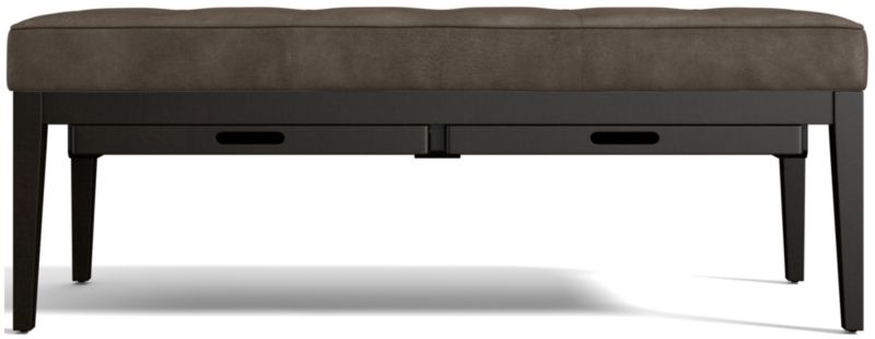 Nash Leather Small Tufted Bench with Tray - image 0 of 10