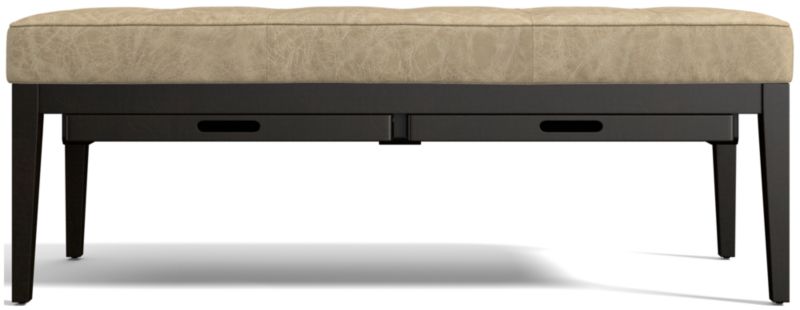 Nash Leather Small Tufted Bench with Tray - image 0 of 10