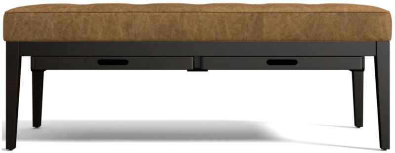 Nash Leather Small Tufted Bench with Tray - image 0 of 10