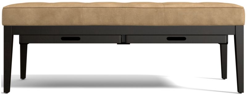 Nash Leather Small Tufted Bench with Tray - image 0 of 10