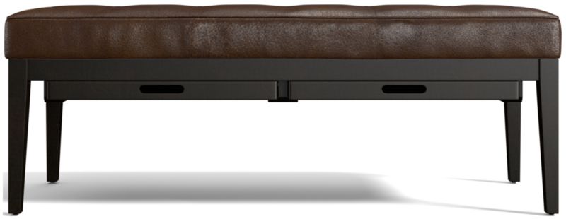 Nash Leather Small Tufted Bench with Tray - image 0 of 10