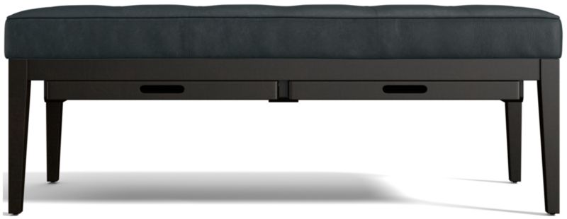 Nash Leather Small Tufted Bench with Tray - image 0 of 10