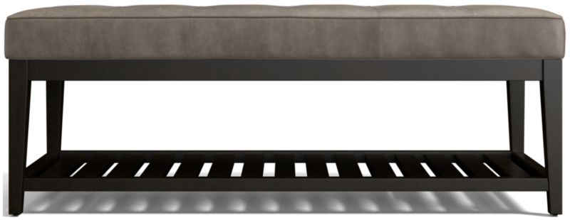 Nash Leather Small Tufted Bench with Slats - image 0 of 7