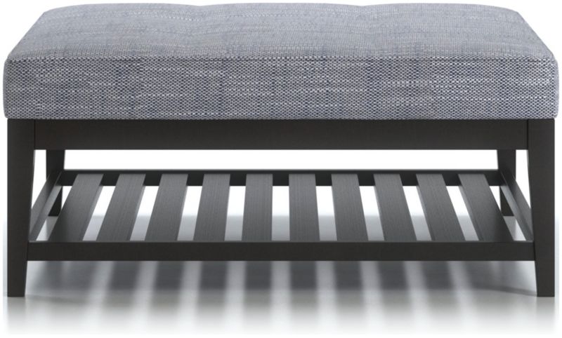 Nash Square Tufted Ottoman with Slats - image 0 of 6