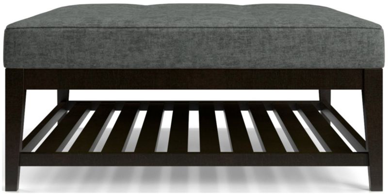 Nash Square Tufted Ottoman with Slats - image 0 of 6