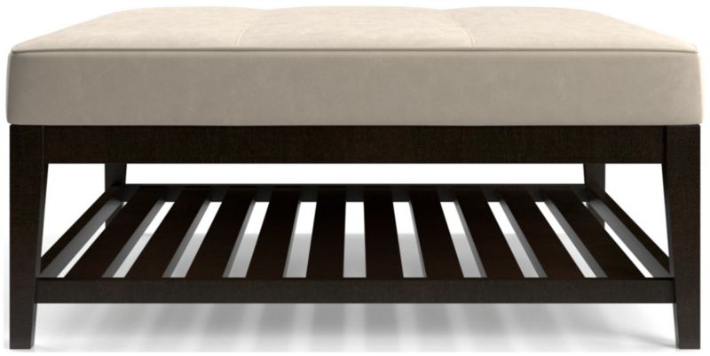 Nash Square Tufted Ottoman with Slats - image 0 of 6