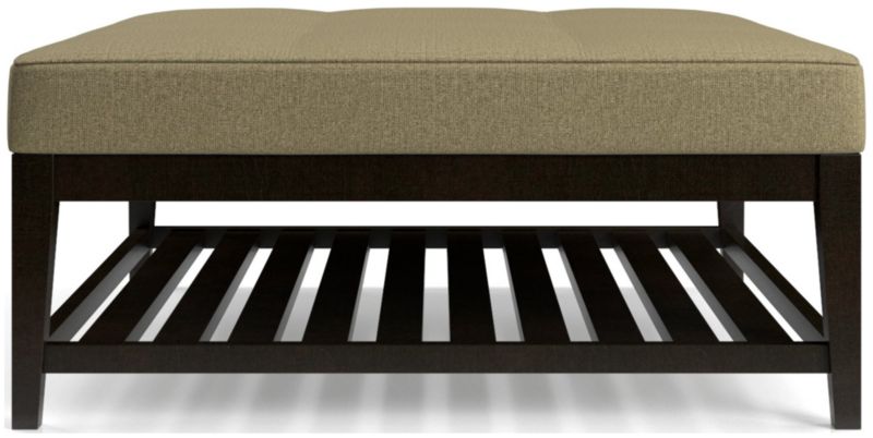 Nash Square Tufted Ottoman with Slats - image 0 of 6