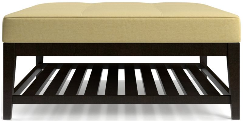 Nash Square Tufted Ottoman with Slats - image 0 of 6