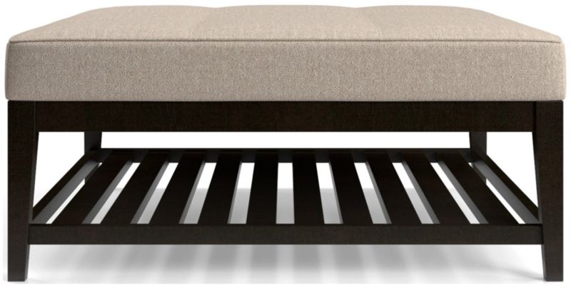 Nash Square Tufted Ottoman with Slats - image 0 of 6