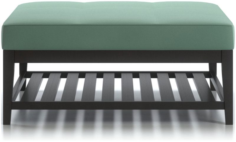 Nash Square Tufted Ottoman with Slats - image 0 of 6