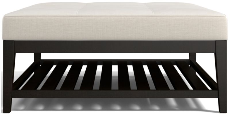 Nash Square Tufted Ottoman with Slats - image 0 of 6