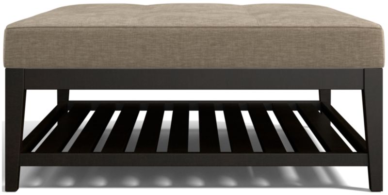 Nash Square Tufted Ottoman with Slats - image 0 of 6