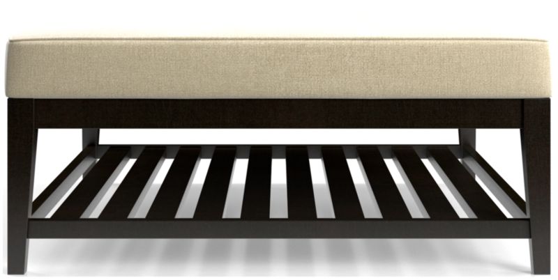 Nash Square Tufted Ottoman with Slats - image 0 of 6