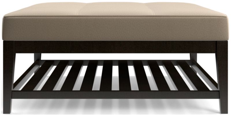 Nash Square Tufted Ottoman with Slats - image 0 of 6