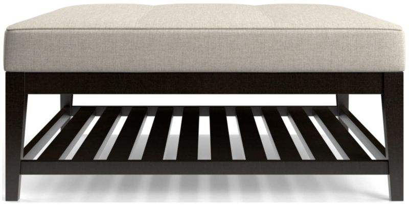 Nash Square Tufted Ottoman with Slats - image 0 of 6