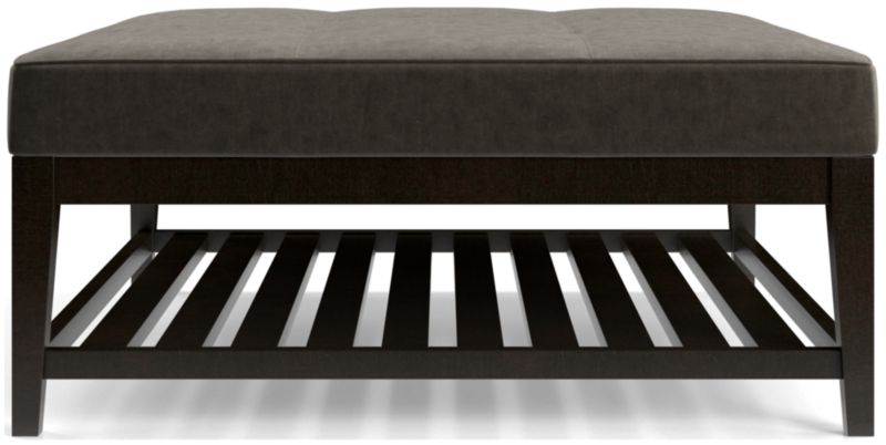 Nash Square Tufted Ottoman with Slats - image 0 of 6