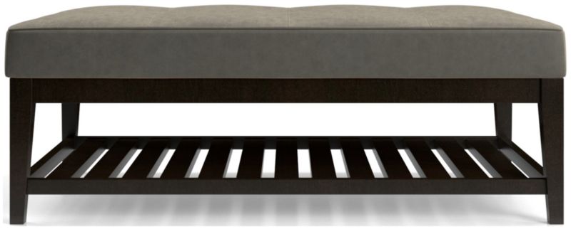 Nash Rectangular Tufted Ottoman with Slats - image 0 of 6