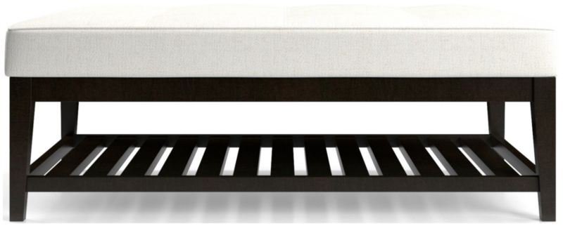 Nash Rectangular Tufted Ottoman with Slats - image 0 of 6