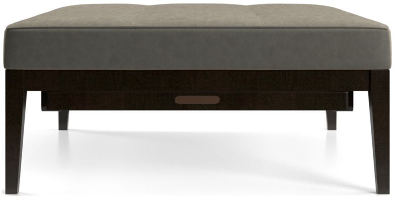 Nash Square Tufted Ottoman with Tray - image 0 of 9