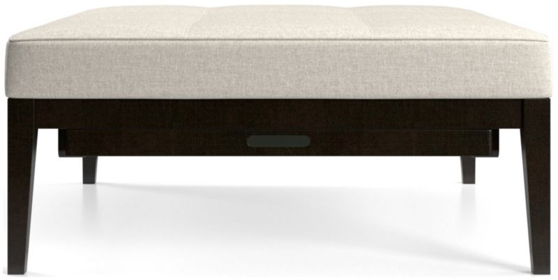 Nash Square Tufted Ottoman with Tray - image 0 of 9