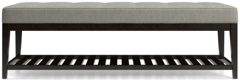 Nash Large Tufted Bench with Slats - image 0 of 6