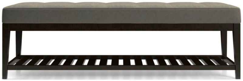 Nash Large Tufted Bench with Slats - image 0 of 6