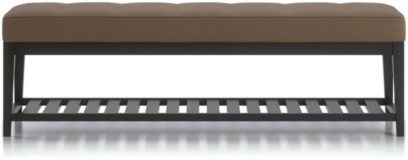 Nash Large Tufted Bench with Slats - image 0 of 6