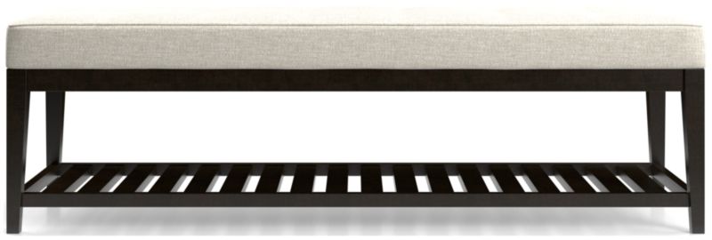 Nash Large Tufted Bench with Slats - image 0 of 6