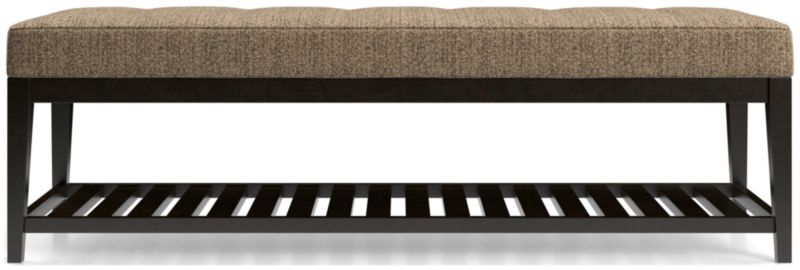 Nash Large Tufted Bench with Slats - image 0 of 6