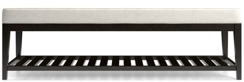 Nash Large Tufted Bench with Slats - image 0 of 6