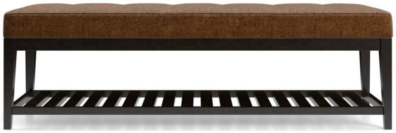 Nash Large Tufted Bench with Slats - image 0 of 6