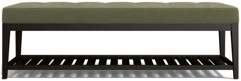 Nash Large Tufted Bench with Slats - image 0 of 6