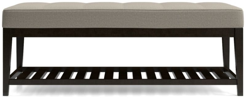 Nash Small Tufted Bench with Slats - image 0 of 6