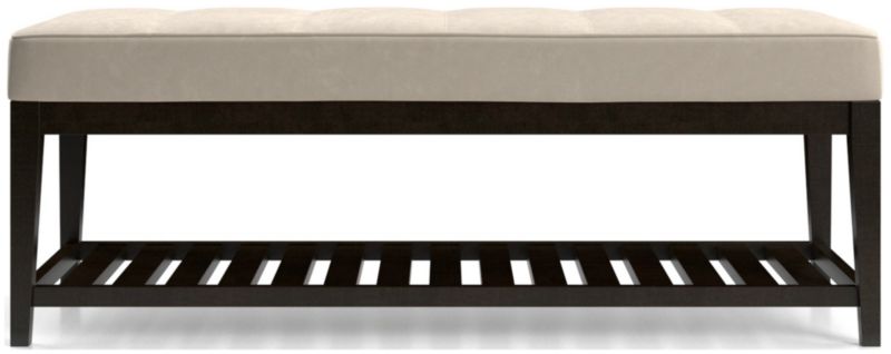 Nash Small Tufted Bench with Slats - image 0 of 6