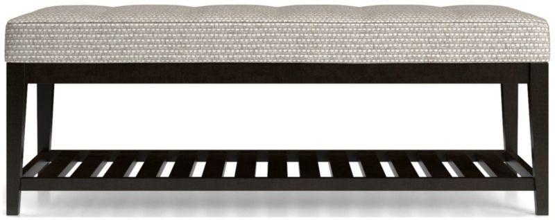 Nash Small Tufted Bench with Slats - image 0 of 6