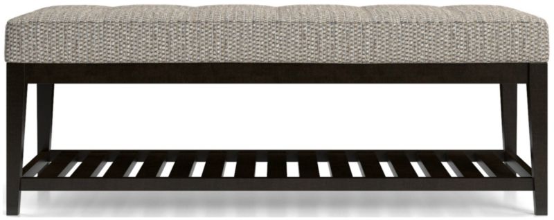 Nash Small Tufted Bench with Slats - image 0 of 6