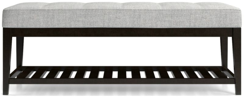 Nash Small Tufted Bench with Slats - image 0 of 6