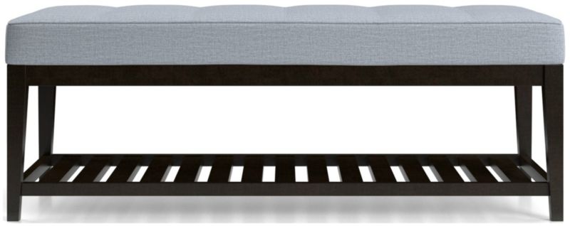 Nash Small Tufted Bench with Slats - image 0 of 6