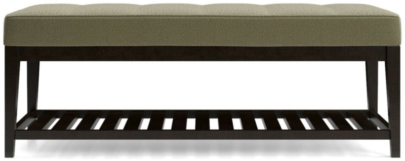 Nash Small Tufted Bench with Slats - image 0 of 6