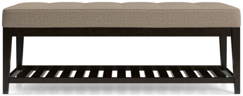 Nash Small Tufted Bench with Slats - image 0 of 6