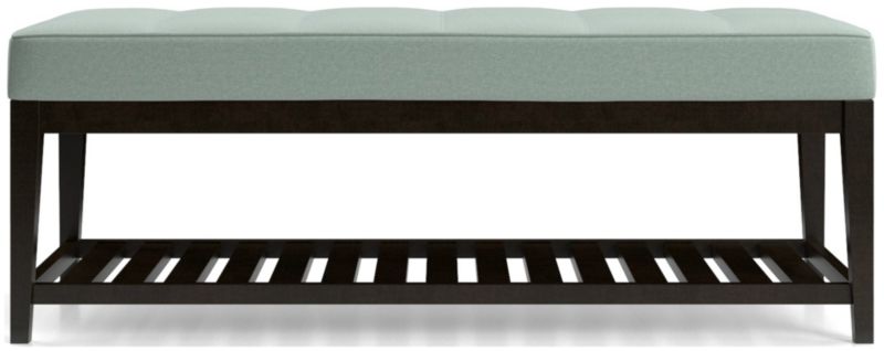 Nash Small Tufted Bench with Slats - image 0 of 6