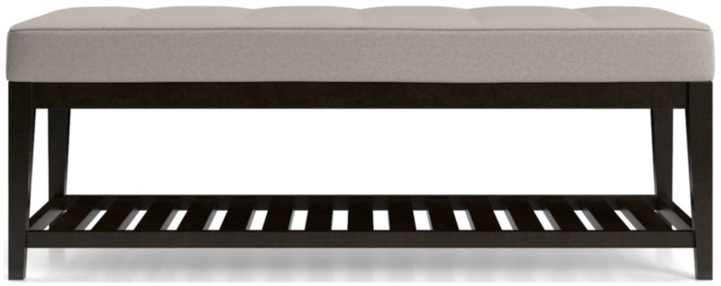 Nash Small Tufted Bench with Slats - image 0 of 6