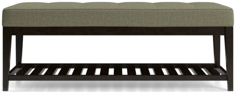 Nash Small Tufted Bench with Slats - image 0 of 6